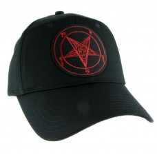 Red Sabbatic Baphomet Goat Head Hat Baseball Cap Occult Satanic Ritual Metal Emo  eb-96581920